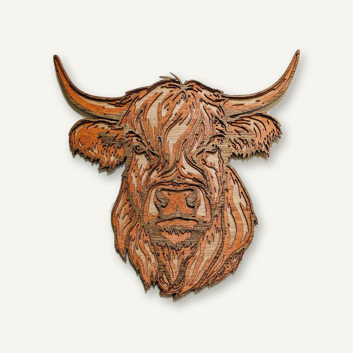 Highland Cow Wood Wall Art