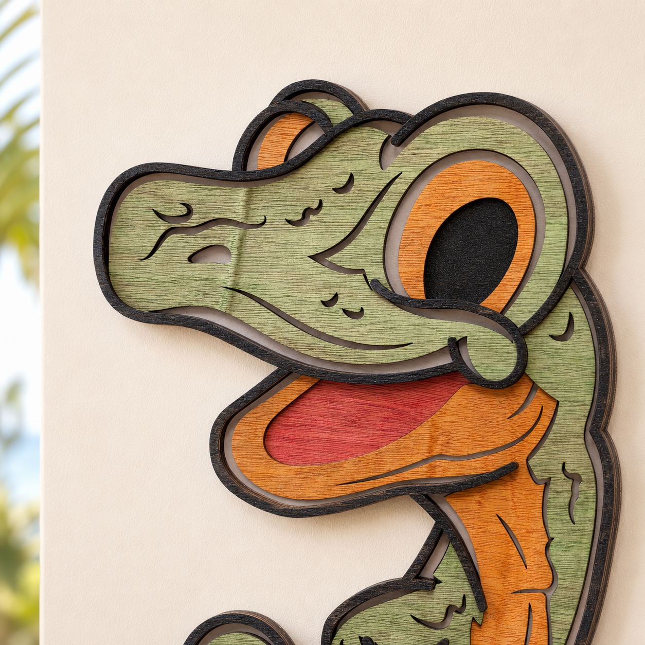 FUN GECKO Wood Wall Art
