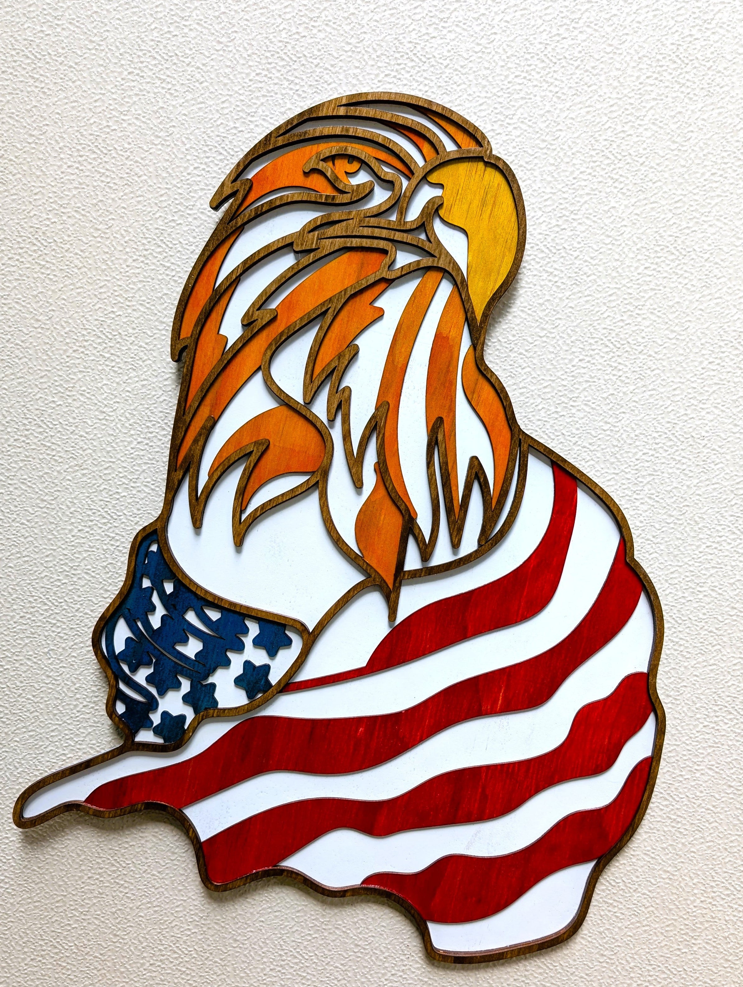 Eagle & USA Flag Wall Art