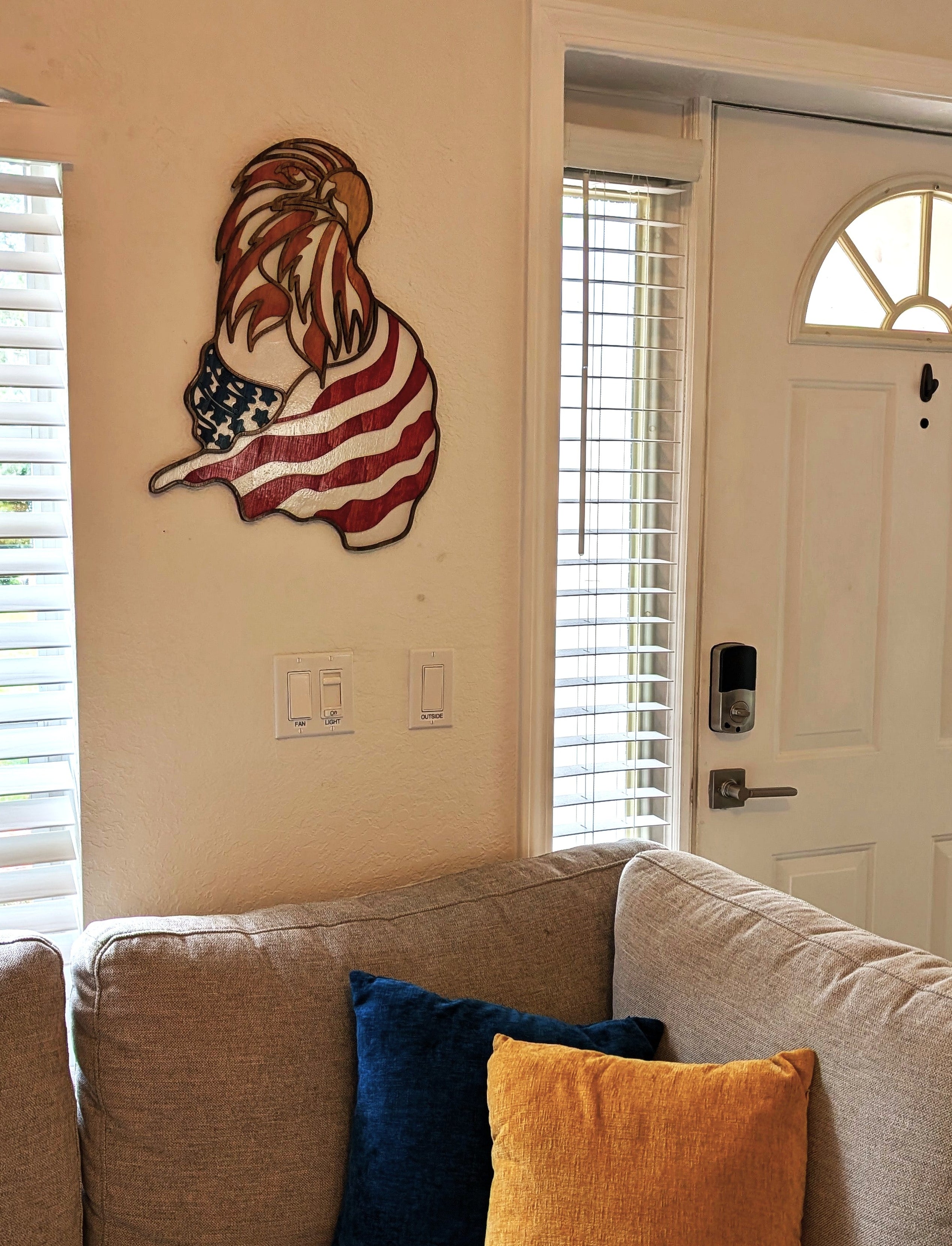 Eagle & USA Flag Wall Art