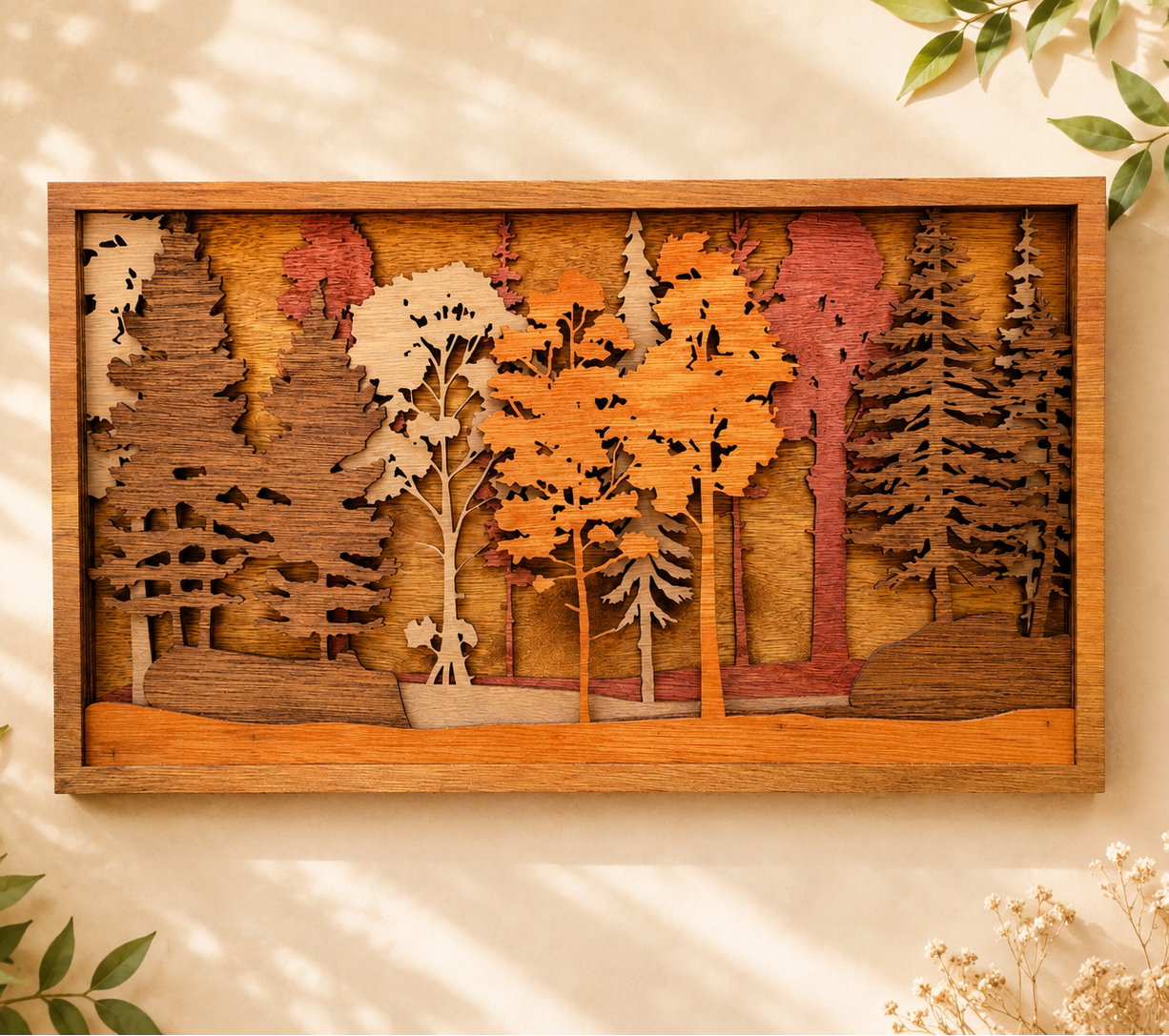 Forest Scene Wood Wall Art