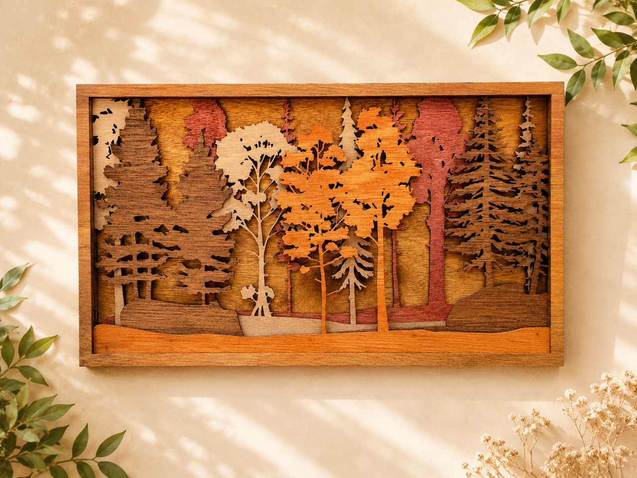 Wildlife in Forest Scene