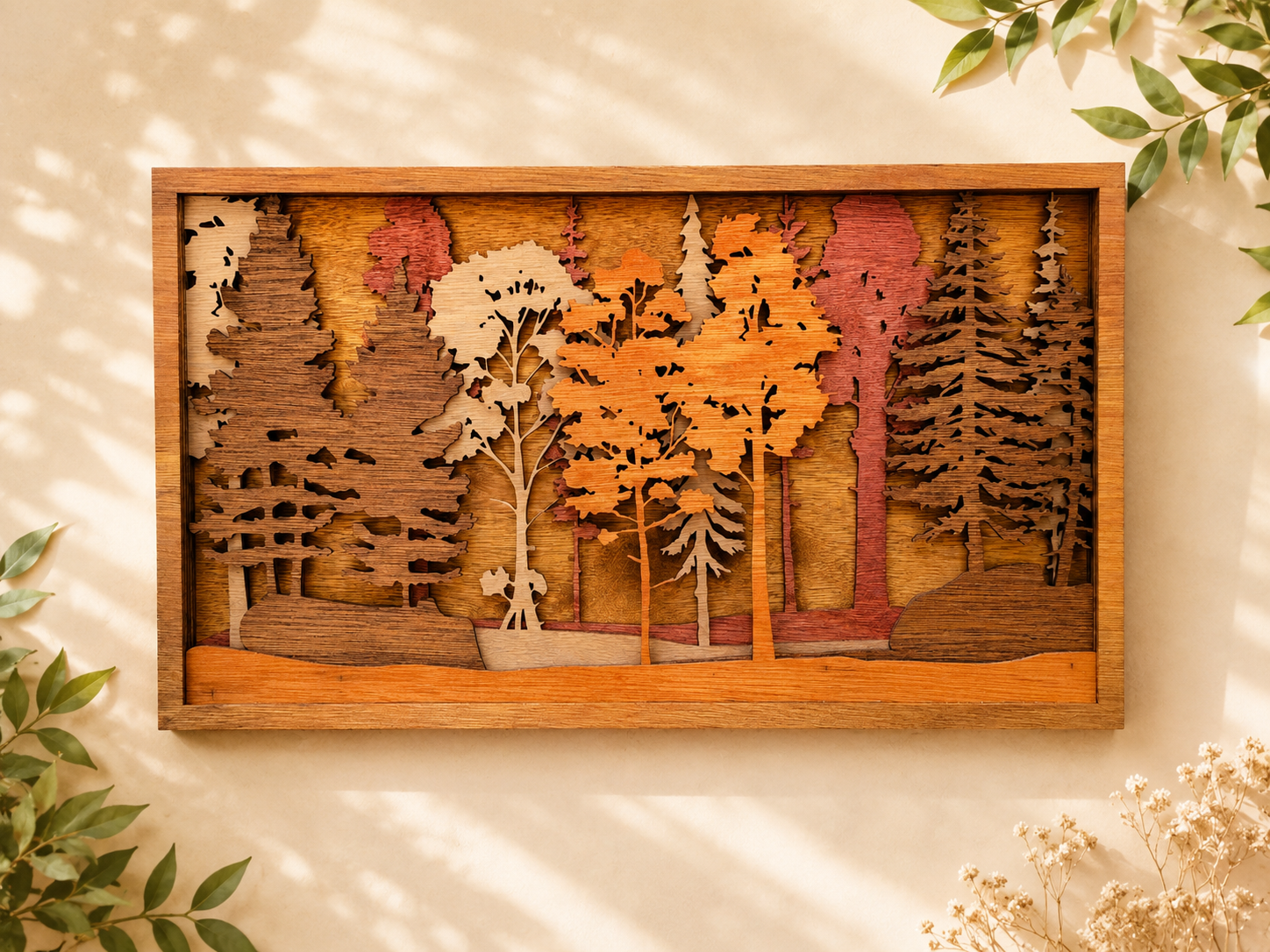 Wildlife in Forest Scene