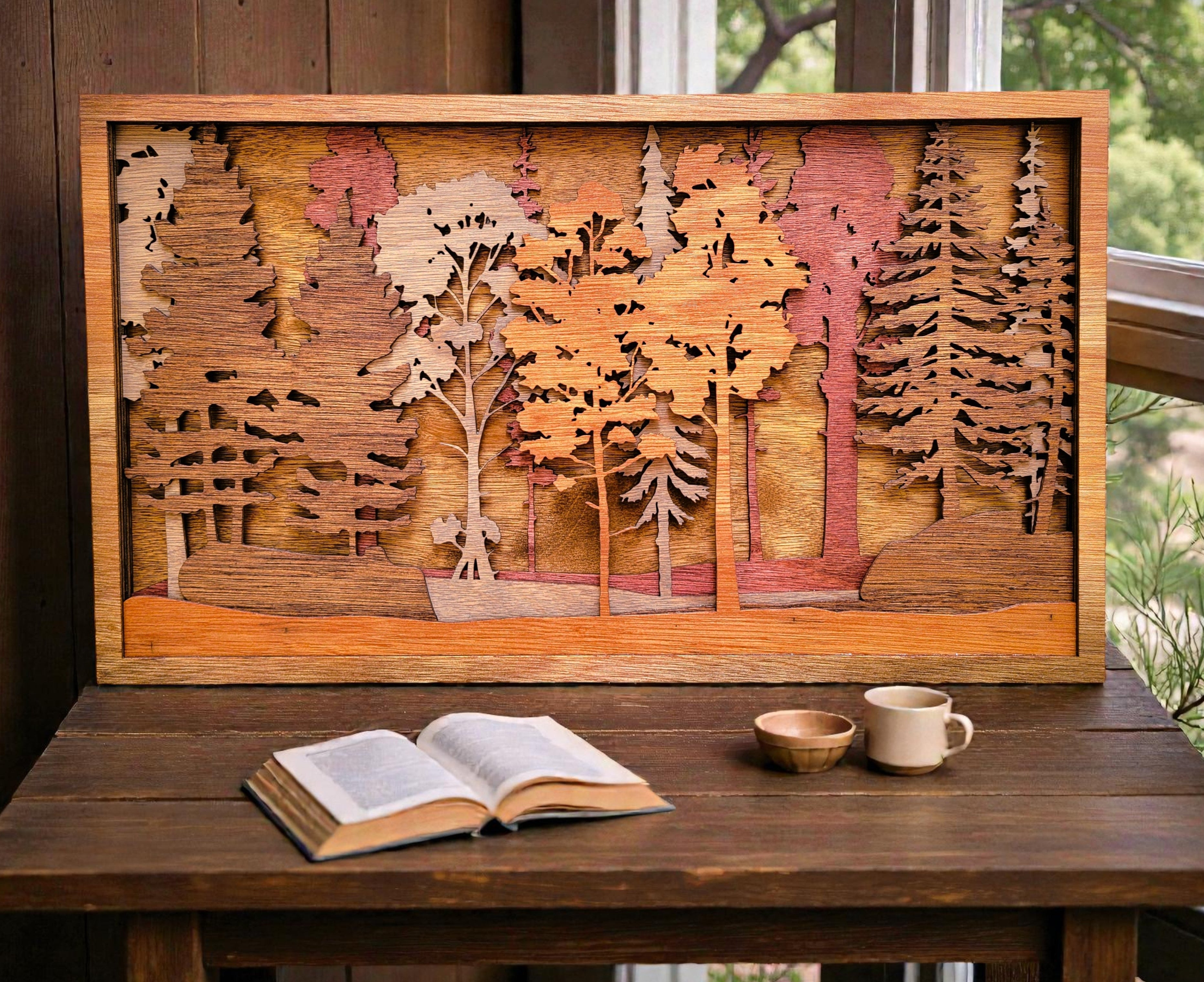 Forest Scene Wood Wall Art