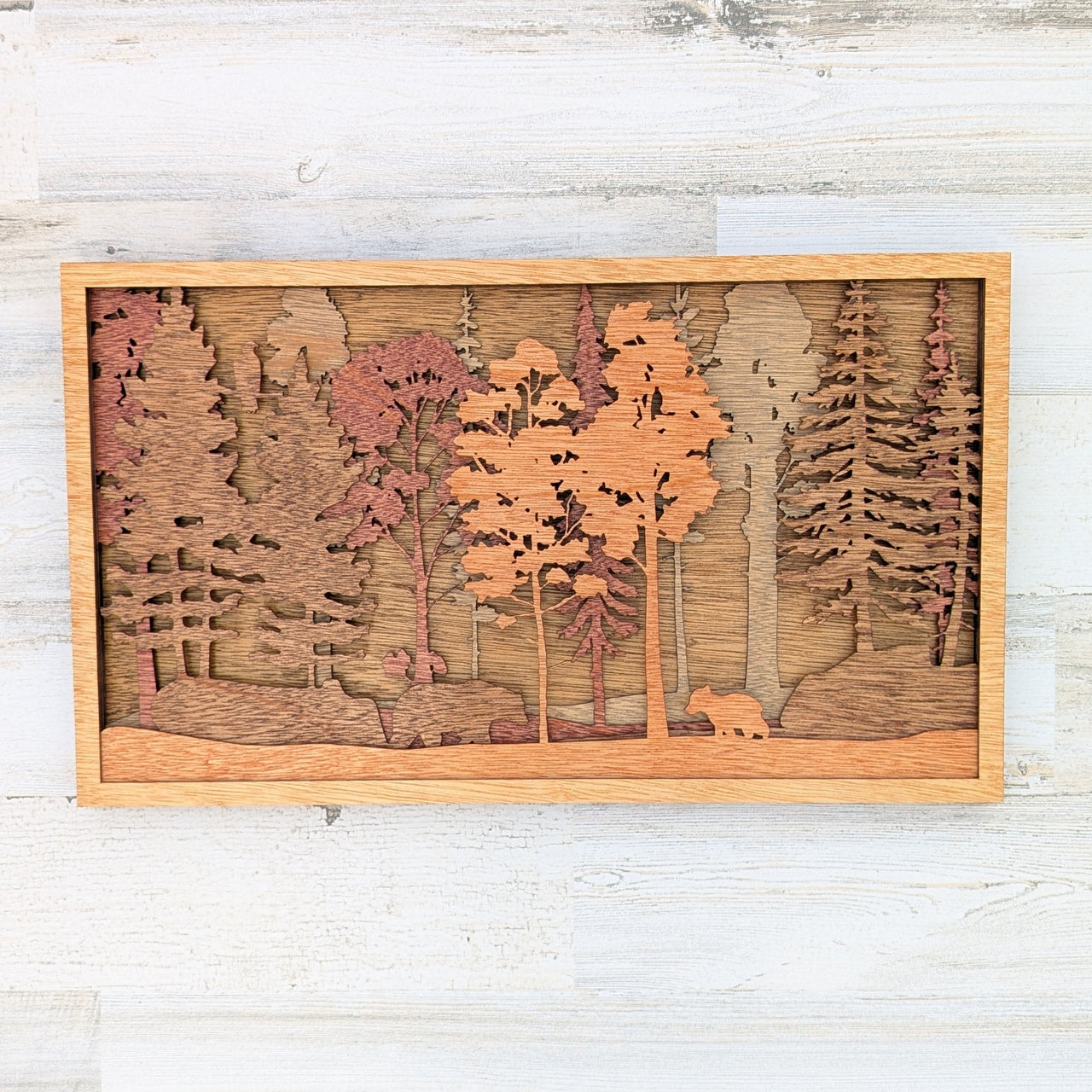 3D Mama and Baby Bears Wood Wall Art