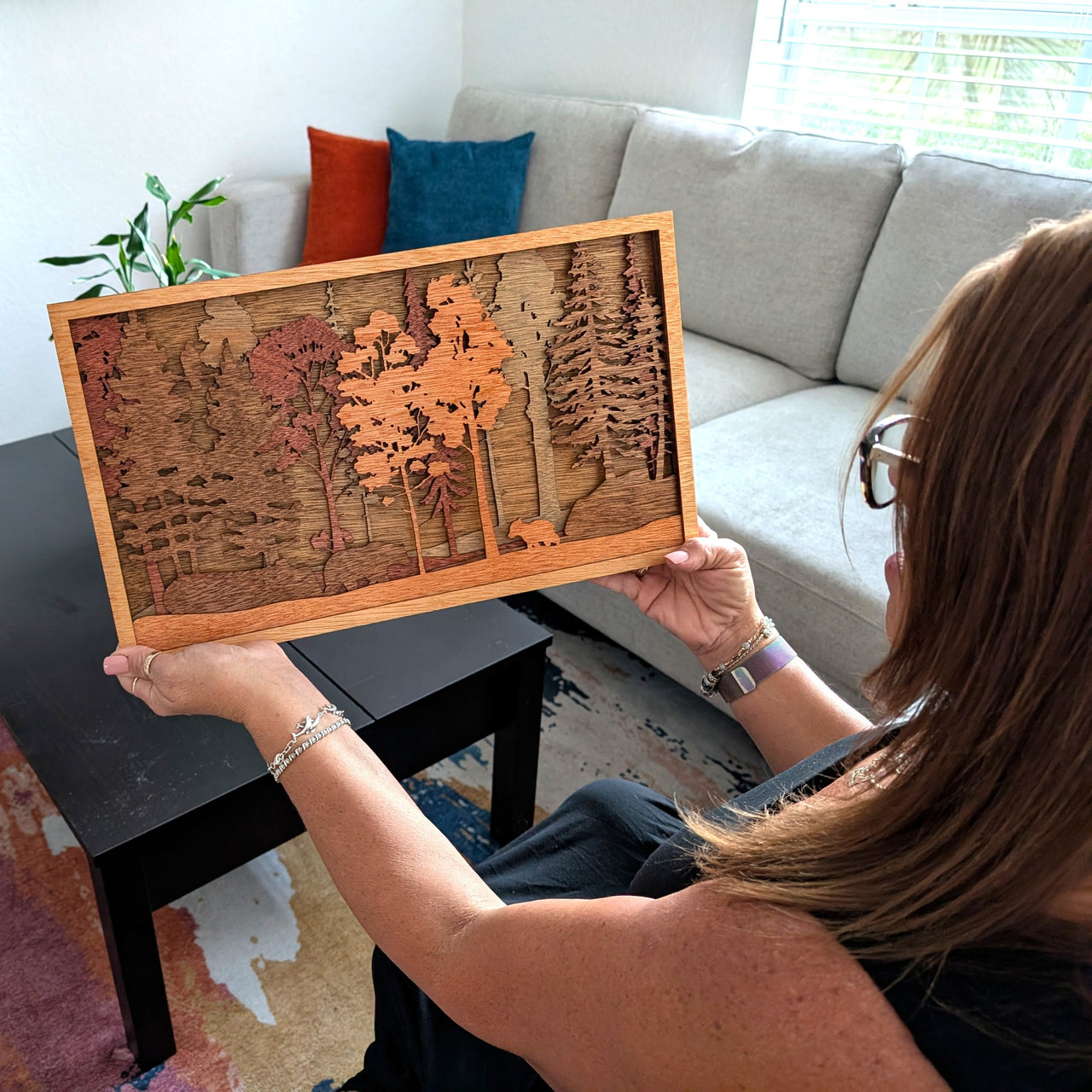 3D Mama and Baby Bears Wood Wall Art