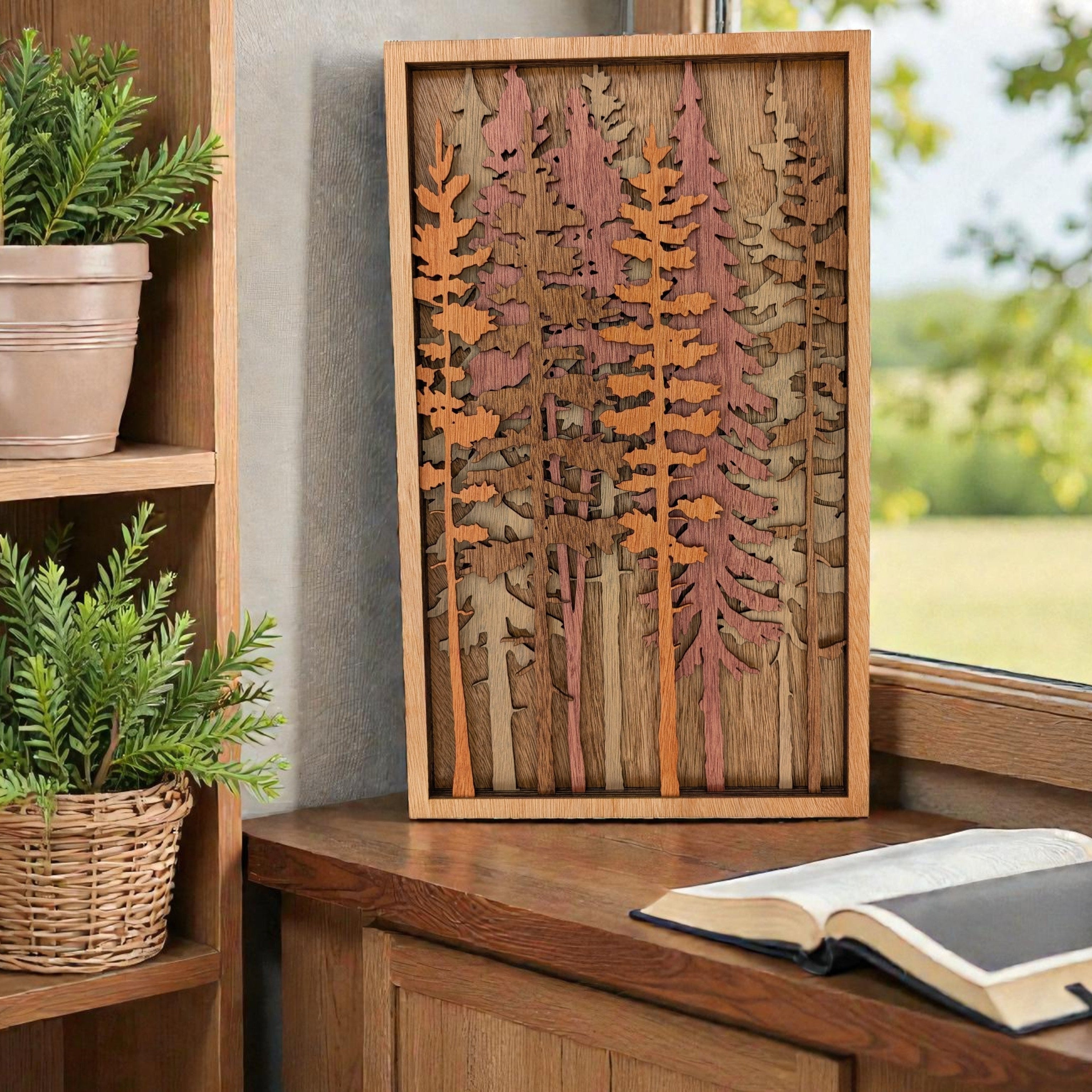 Tall Pine Trees Wall Art