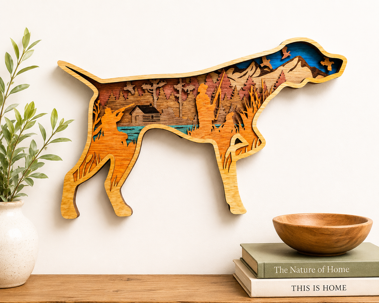 Hunting Dog Scene Wall Art