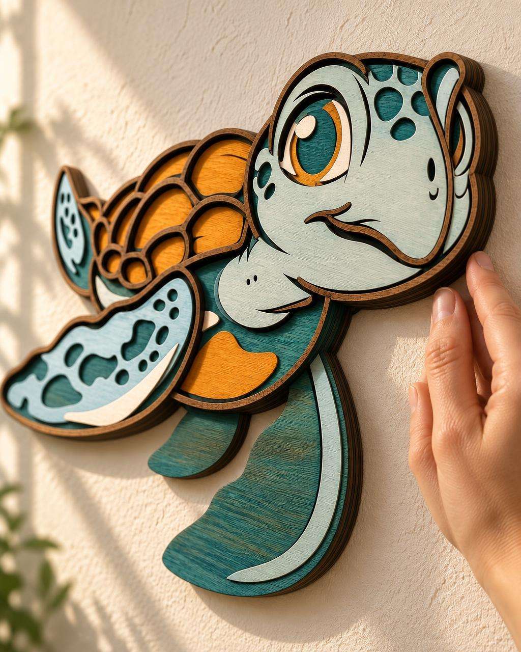 Baby Sea Turtle Wood Wall Art