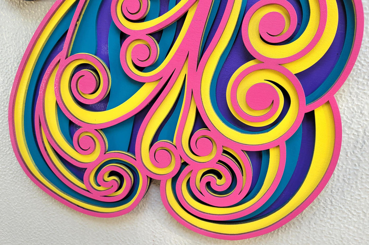 Unicorn Wall Art, Limited Edition Laser Multi Layer Wood Art