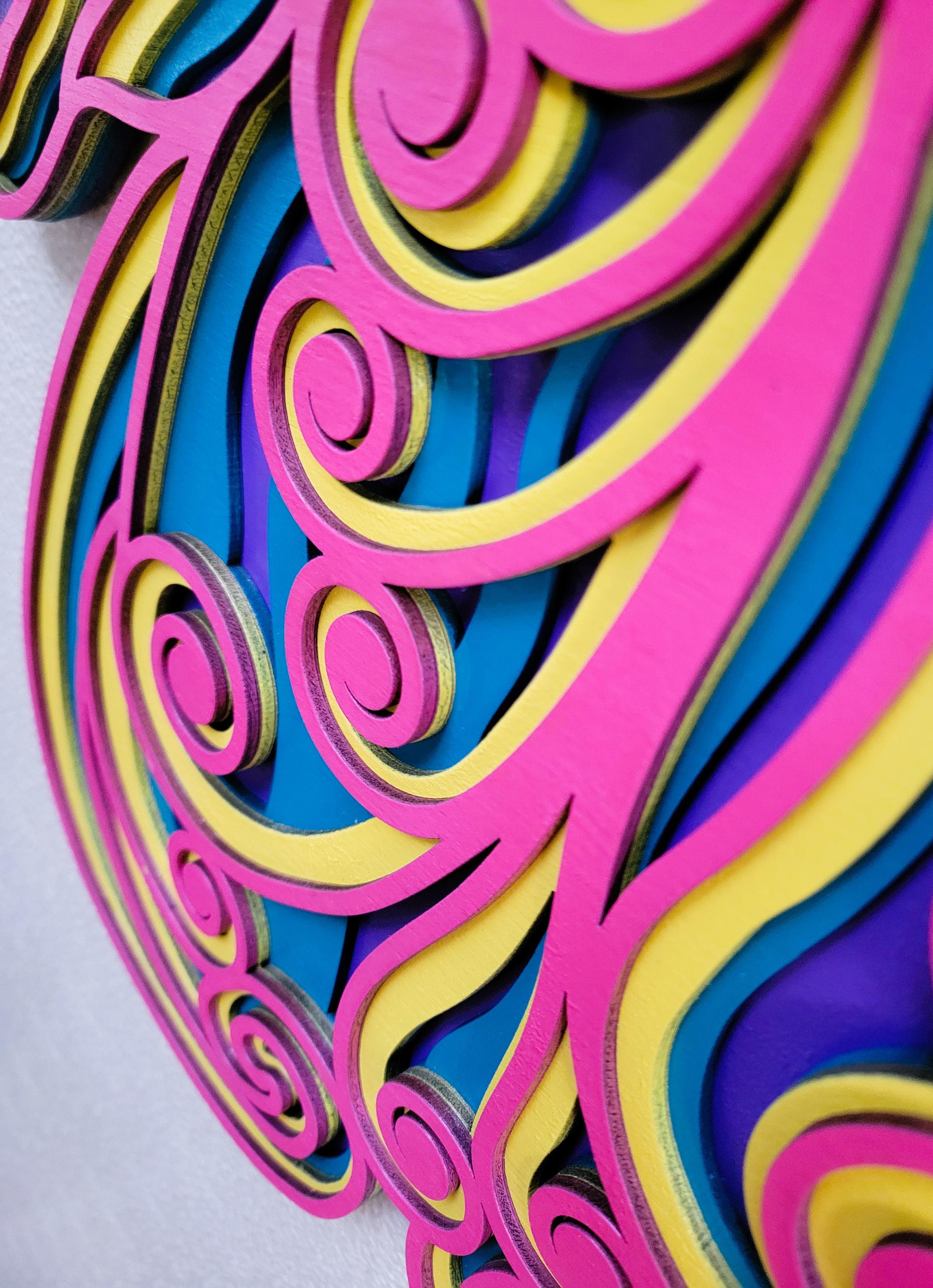 Unicorn Wall Art, Limited Edition Laser Multi Layer Wood Art
