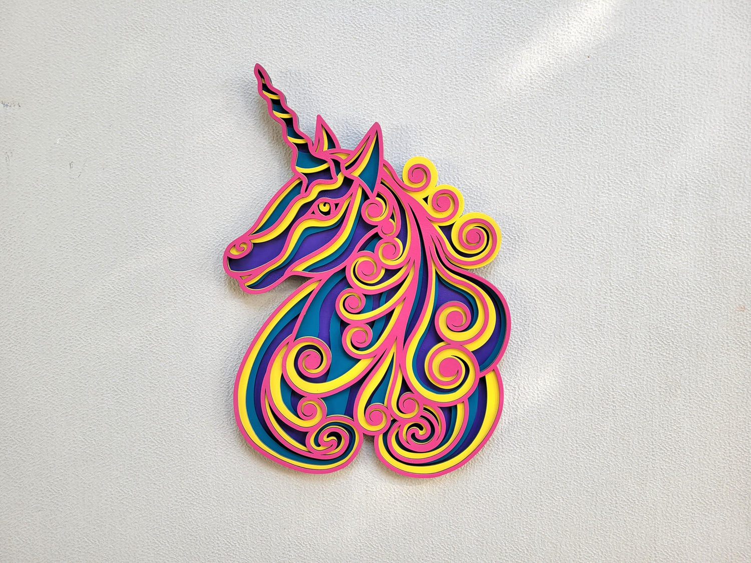 Unicorn Wall Art, Limited Edition Laser Multi Layer Wood Art