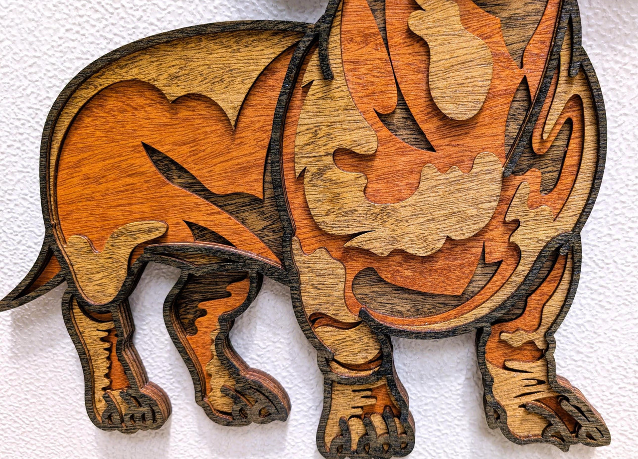 3D Dachshund Wood Wall Art: Limited Edition Laser Cut Dog Decor