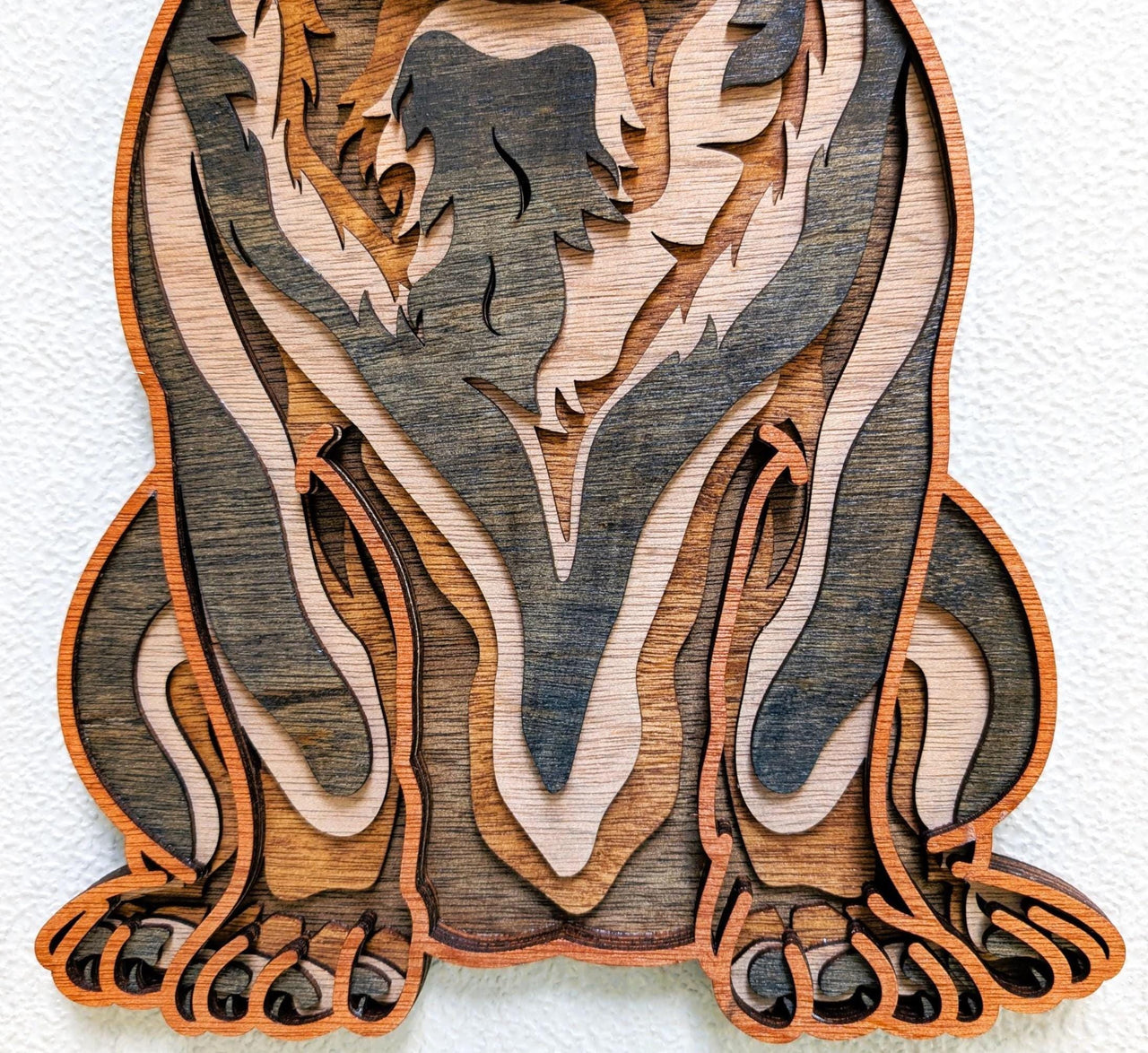 3D Boston Terrier Wood Wall Art: Limited Edition, Hand Stained