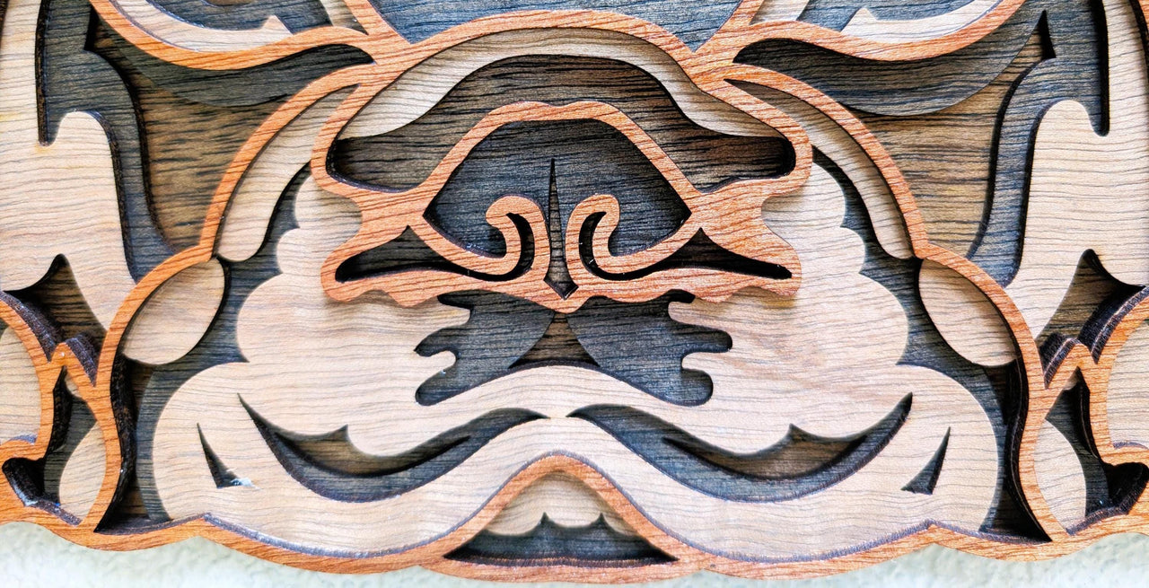 3D French Bulldog Wood Wall Art: Multi Layered Handcrafted Dog Decor
