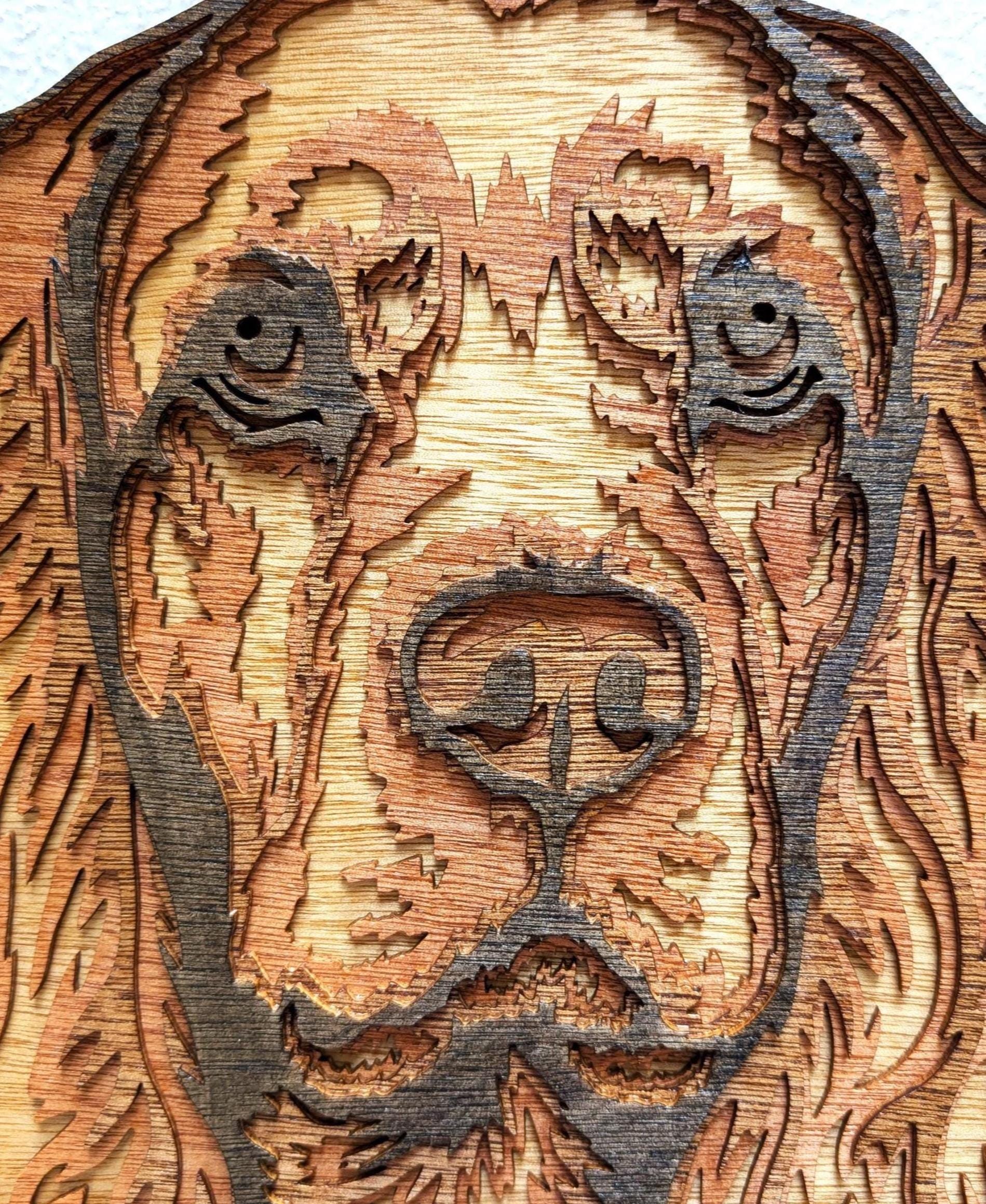 3D Cocker Spaniel Wood Wall Art: Limited Edition, Hand-Stained
