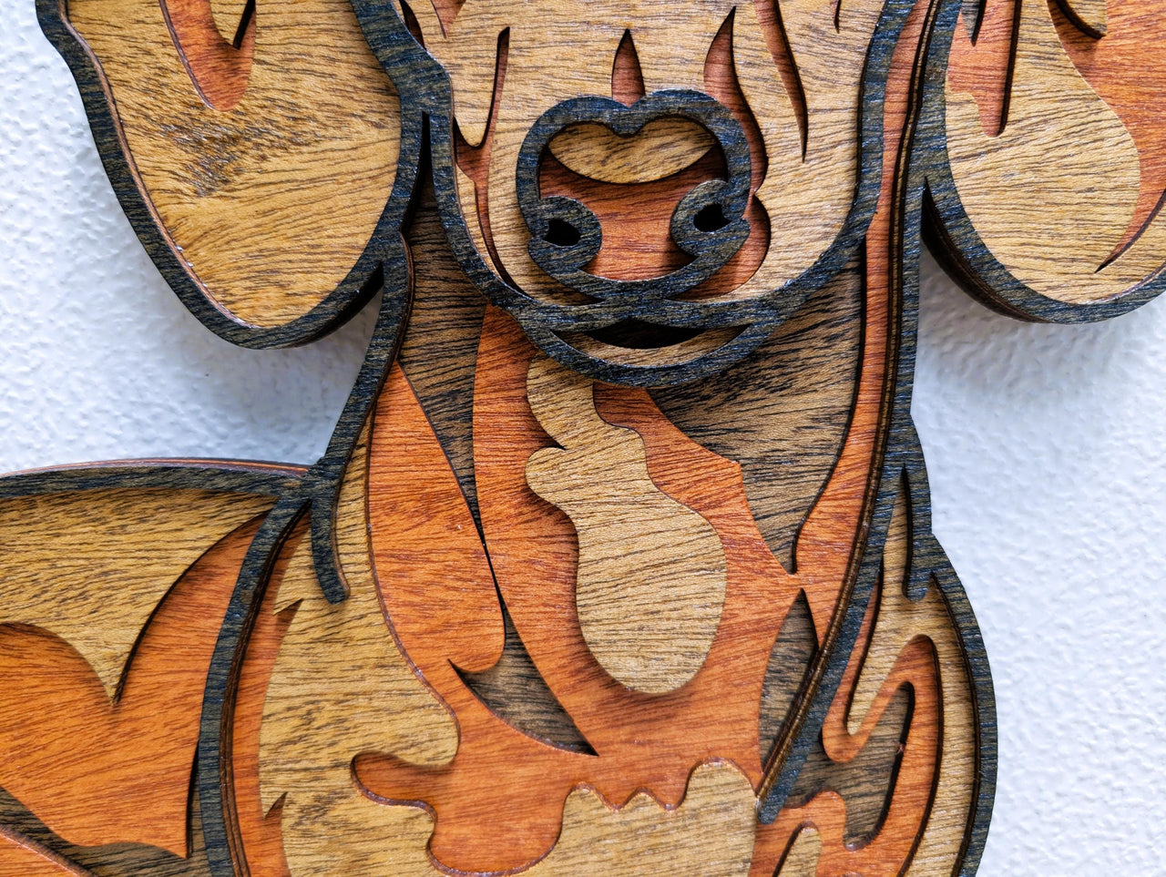3D Dachshund Wood Wall Art: Limited Edition Laser Cut Dog Decor