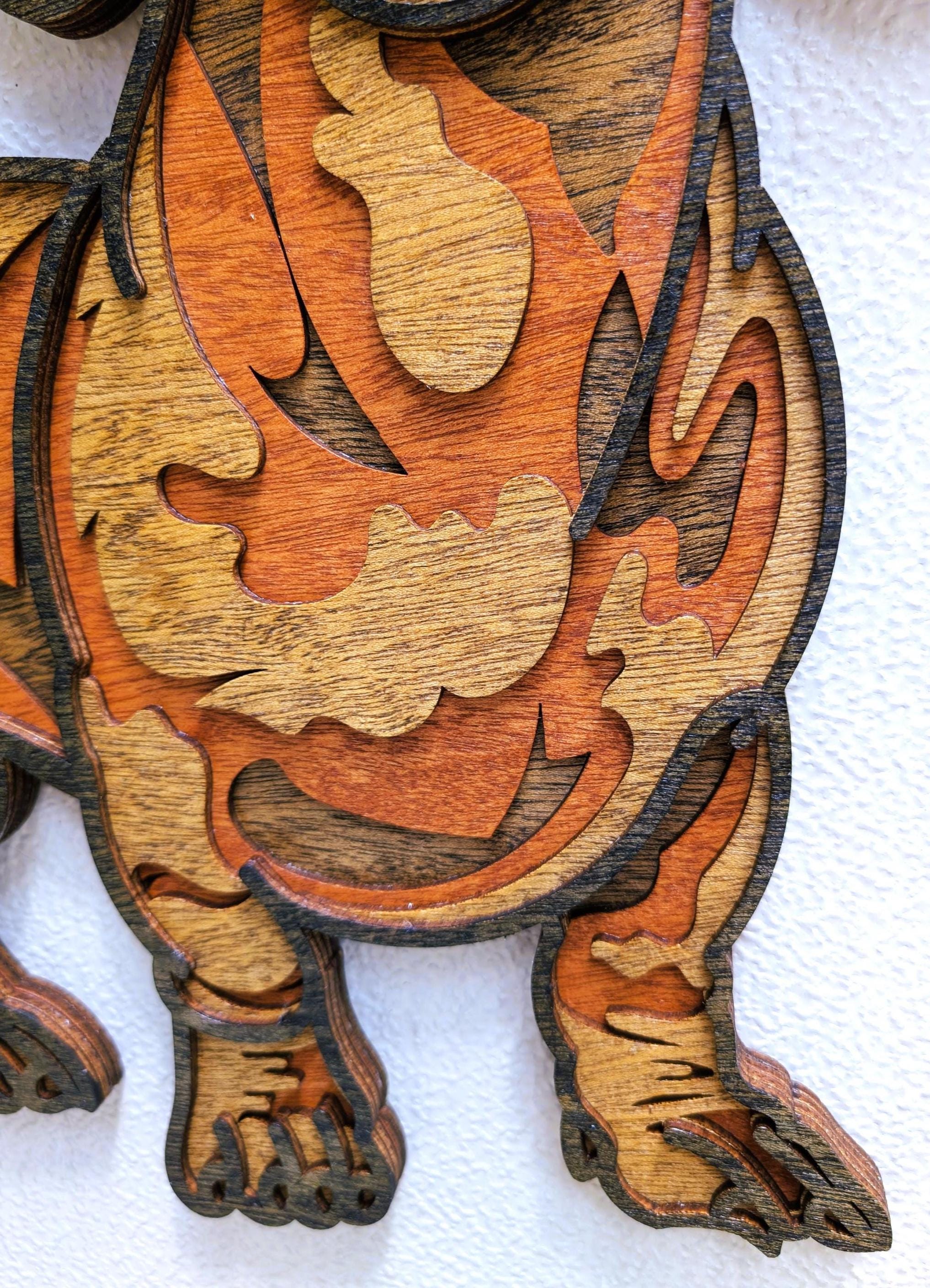 3D Dachshund Wood Wall Art: Limited Edition Laser Cut Dog Decor
