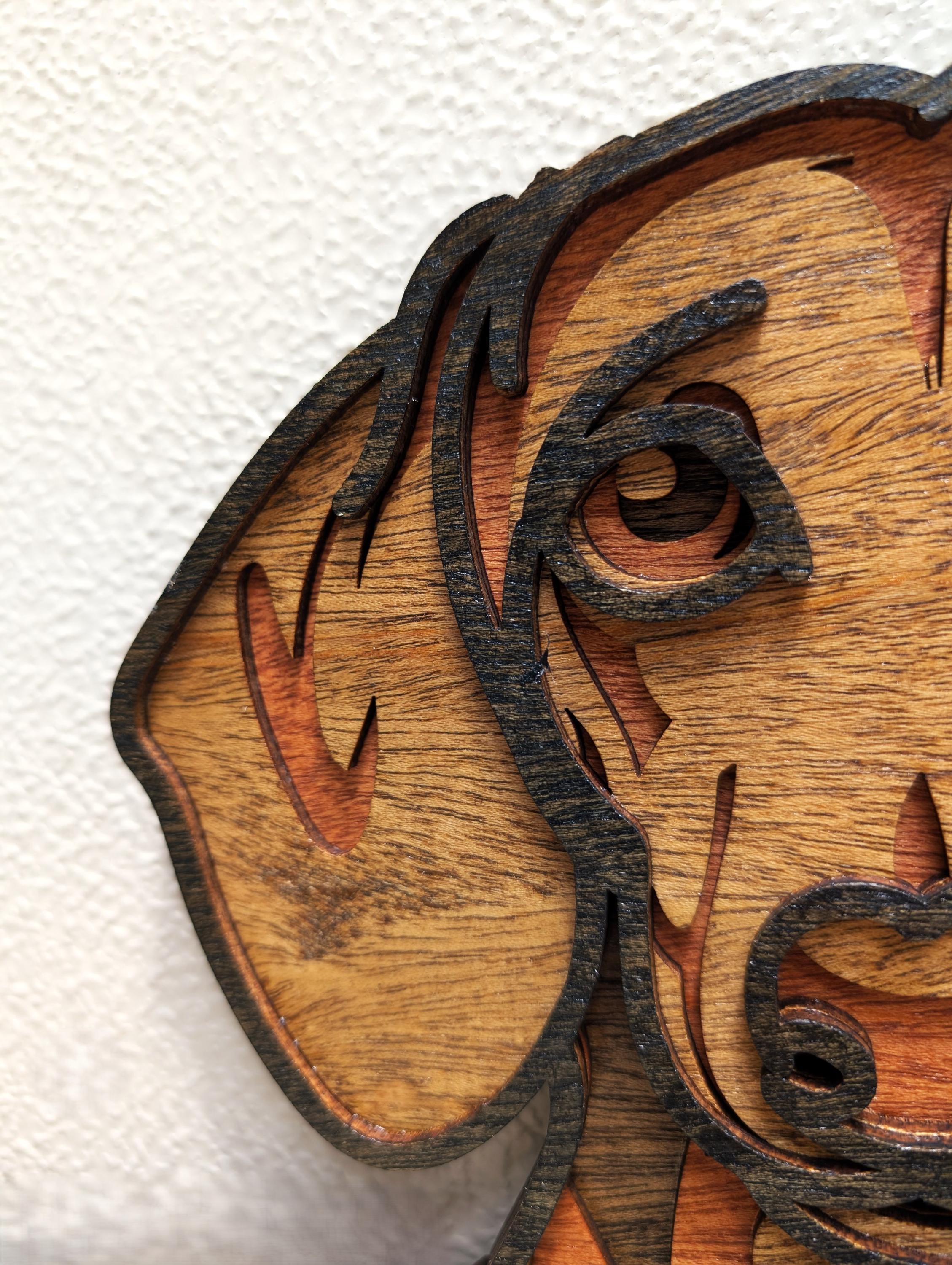 3D Dachshund Wood Wall Art: Limited Edition Laser Cut Dog Decor