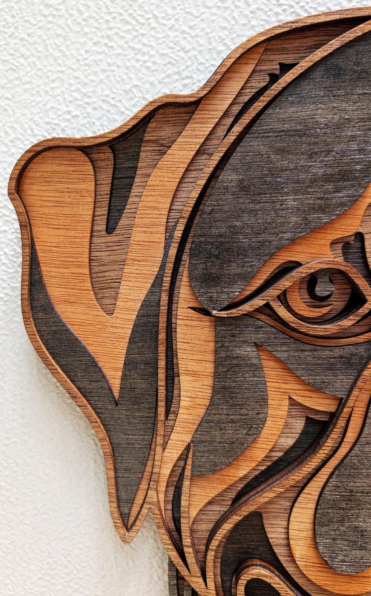 3D Rottweiler Wood Wall Art: Dog Decor