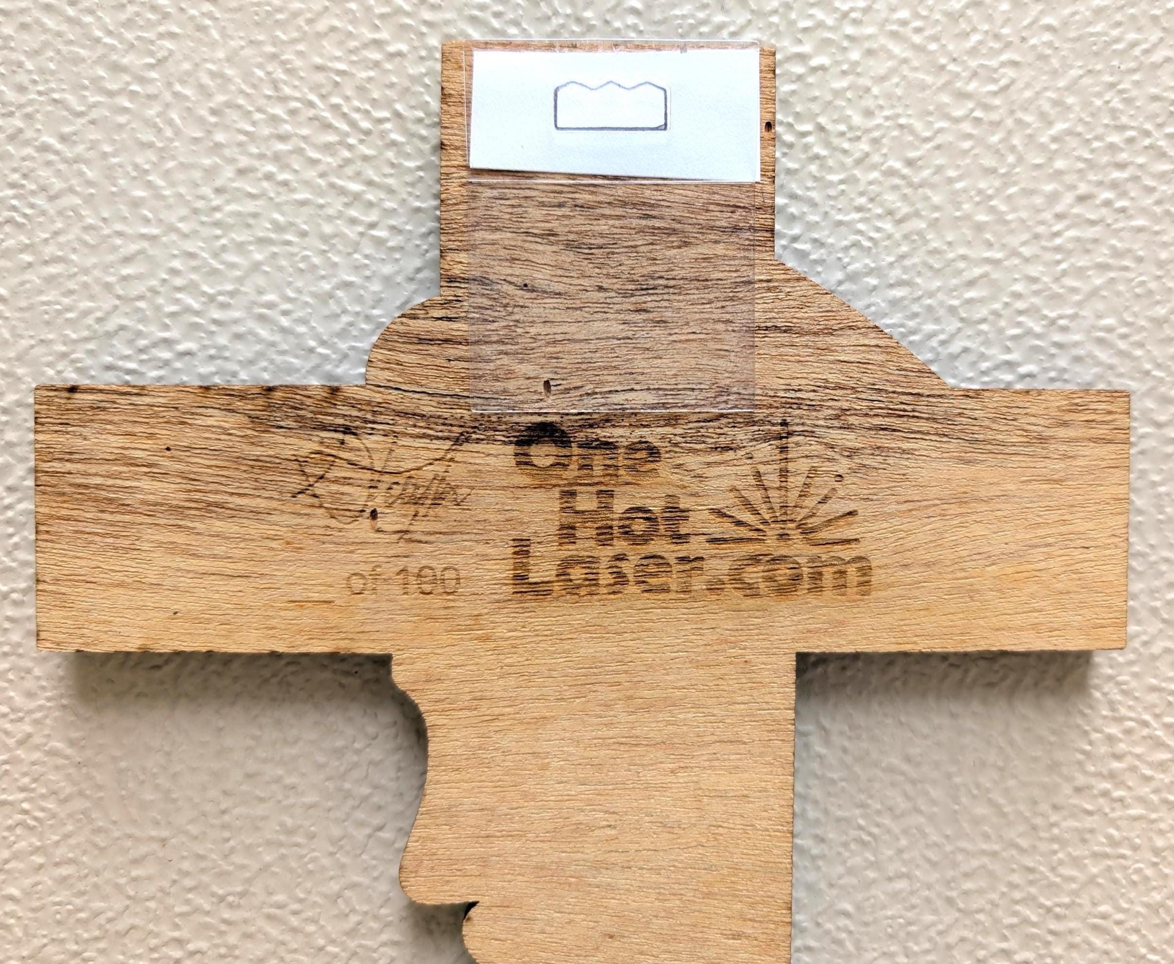 Cross with Jesus Face Wood Wall Art: Christian Home Decor