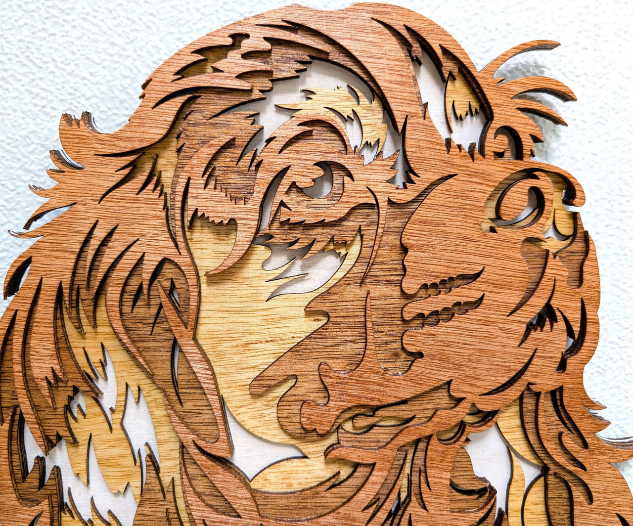 Fury Cocker Spaniel Wall Art: Multi-Layered Stained Wood for Dog Lover