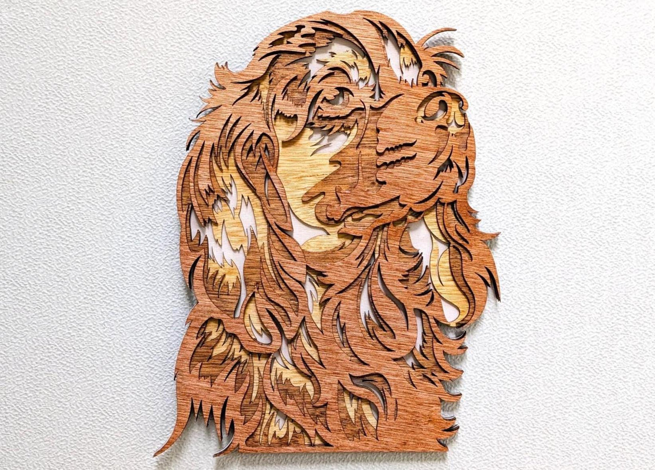 Fury Cocker Spaniel Wall Art: Multi-Layered Stained Wood for Dog Lover