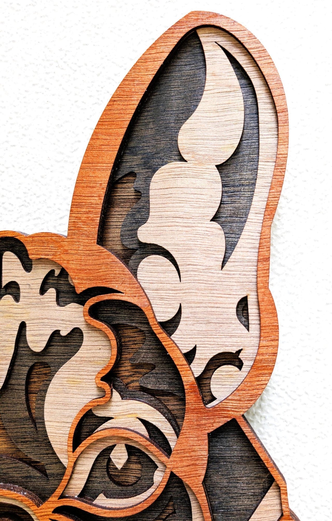 3D French Bulldog Wood Wall Art: Multi Layered Handcrafted Dog Decor