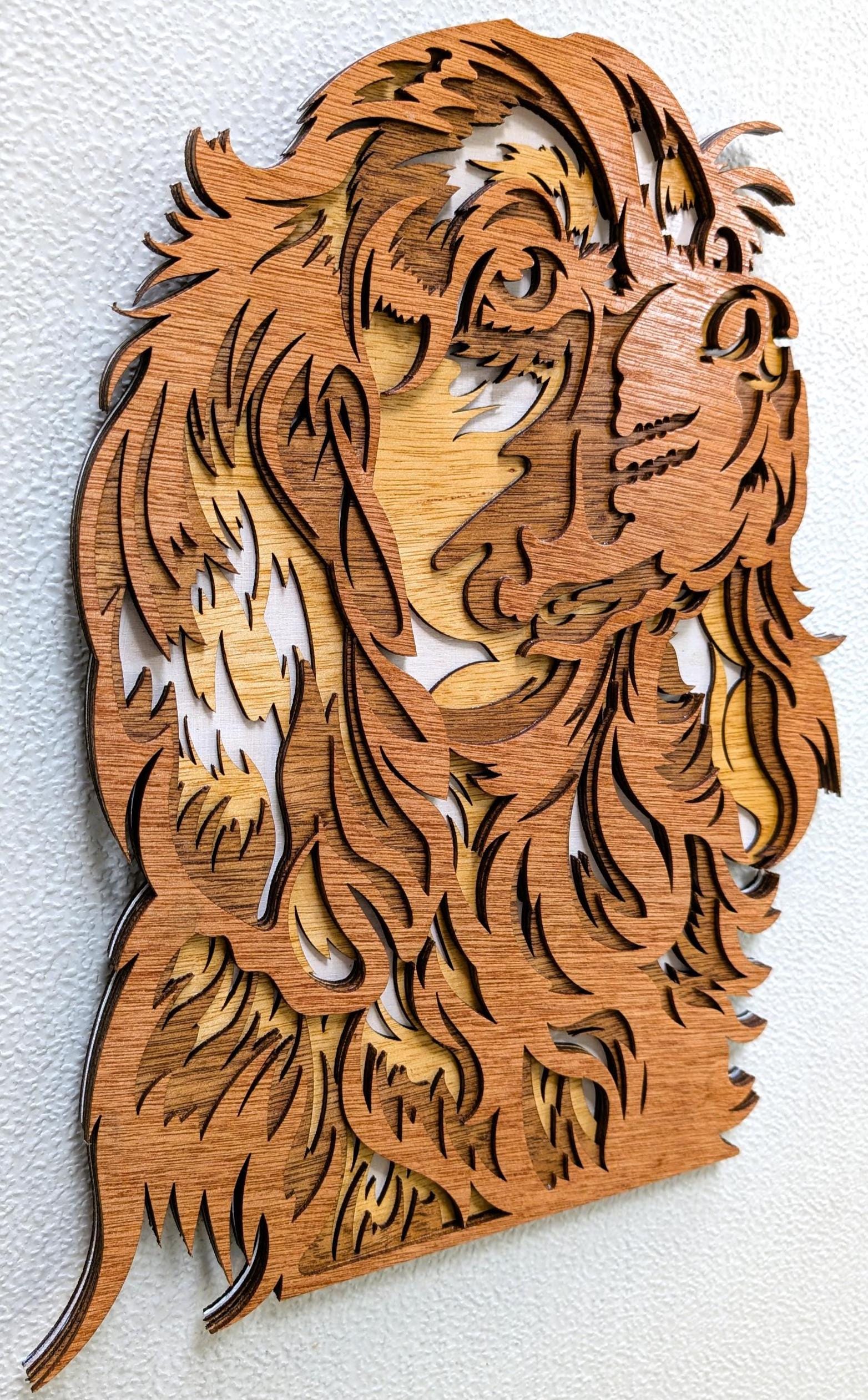 Fury Cocker Spaniel Wall Art: Multi-Layered Stained Wood for Dog Lover