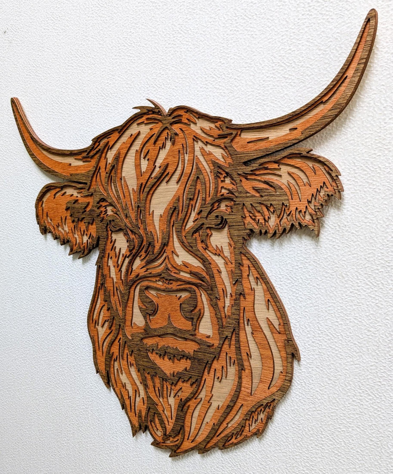 Highland Cow Multi Layered Wood Wall Art - Farm Decor