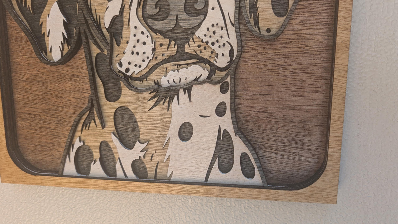 Layered Wooden Dalmatian Portrait