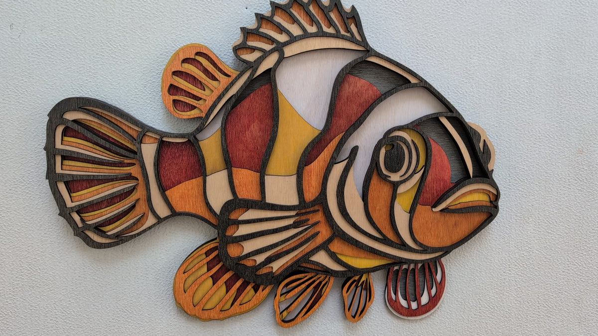 Clownfish Wood Wall Art